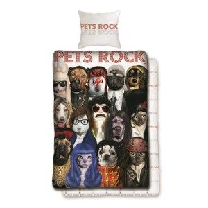 Bavlněné povlečení Pets Rock, 140 x 200 cm, 70 x 90 cm