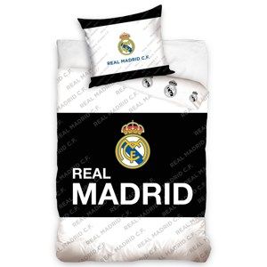 Bavlněné povlečení Real Madrid Black Belt, 140 x 200 cm, 70 x 80 cm