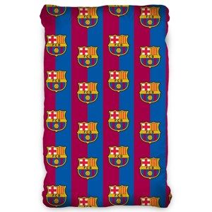 Bavlněné prostěradlo FC Barcelona, 90 x 200 cm