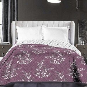 DecoKing Přehoz na postel Calluna fialová, 220 x 240 cm