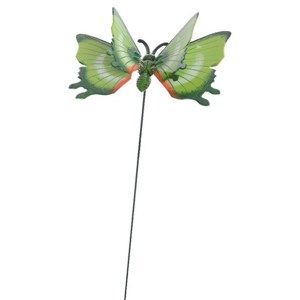 Dekorace Motýlek zelená, 15 cm