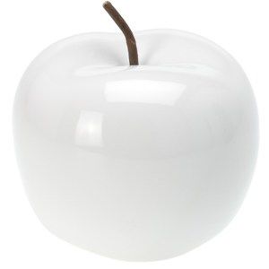 Dekorační jablko Rollo, bílá