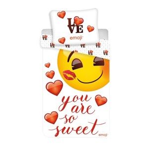 Dětské bavlněné povlečení Emoji You are so sweet, 140 x 200 cm, 70 x 90 cm