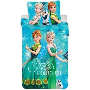 Dětské bavlněné povlečení Ledové království Frozen sisters forever, 140 x 200 cm, 70 x 90 cm