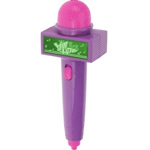Dětský svítící mikrofon fialová, 26 cm
