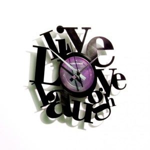 Discoclock 007 Live love laugh nástěnné hodiny