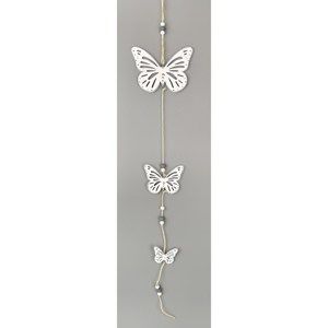 Dřevěná závěsná dekorace Motýl, 50 cm