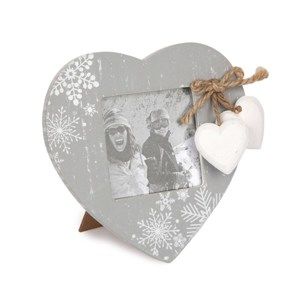 Fotorámeček Love Winter šedá, 14 x 14,5 cm