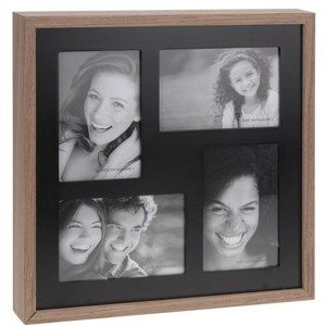 Fotorámeček Wood na 4 fotografie, černá + hnědá