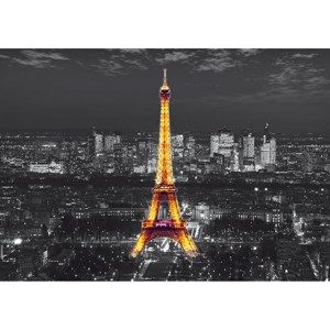 Fototapeta XXL Eiffelova věž v noci 360 x 270 cm, 4 díly