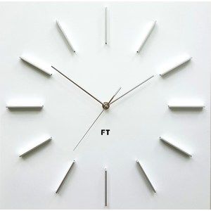 Future Time FT1010WH Square white 40cm Designové hodiny