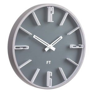 Future Time FT6010GY Numbers Designové nástěnné hodiny, pr. 30 cm