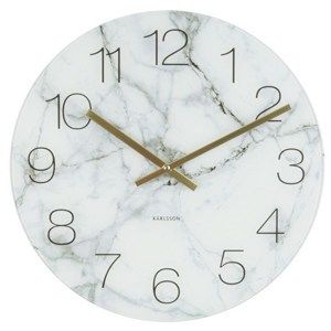 Karlsson 5618WH Designové nástěnné hodiny, 40 cm