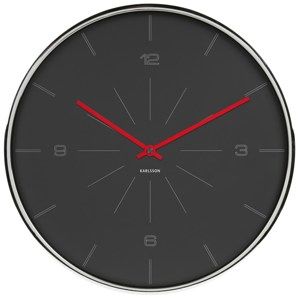 Karlsson 5644GY Designové nástěnné hodiny, 40 cm