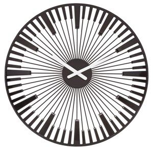 Koziol Nástěnné hodiny Piano černá, pr. 45 cm