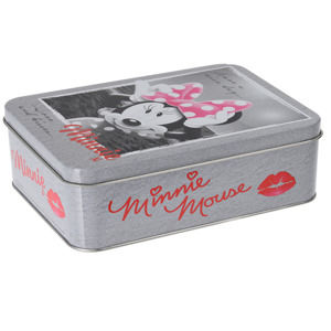 Mickey Mouse Úložný plechový box Minnie, šedá