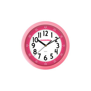 Nástěnné hodiny Clockodile růžová, pr. 25 cm