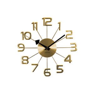 Nástěnné hodiny Lavvu Design Numerals LCT1041 zlatá, pr. 37 cm