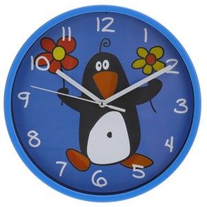 Nástěnné hodiny Pinguino modrá, 23 cm