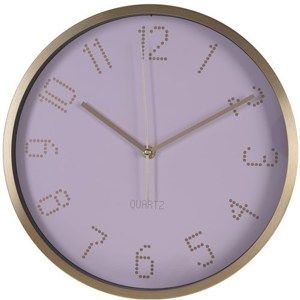 Nástěnné hodiny Puntos růžová, pr. 30 cm