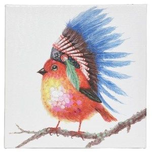 Obraz Colours Birdie červená, 30 x 30 cm