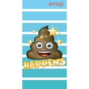 Osuška Emoji Happens, 70 x 140 cm