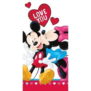 Osuška Mickey and Minnie Love you, 70 x 140 cm