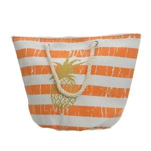 Plážová taška Pineapple oranžová, 35 x 38 cm