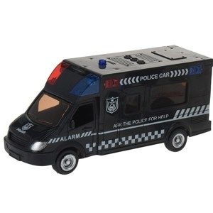 Policejní auto černá, 18 cm