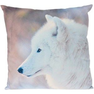 Polštářek Animals Vlk bílý, 45 x 45 cm