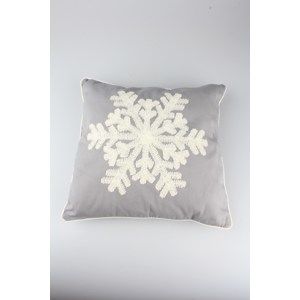 Povlak na polštářek Snowflake šedá, 40 x 40 cm