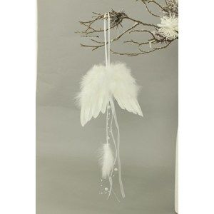 Sada vánočních ozdob Andělská křídla bílá, 6 ks