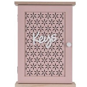 Skříňka na klíče Trento růžová, 28 x 20 cm