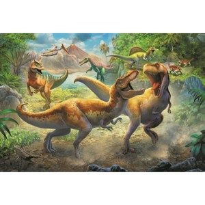 Trefl Puzzle Dinosauří souboj, 160 dílků