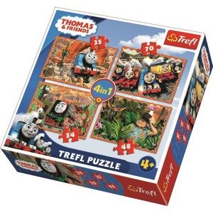 Trefl Puzzle Mašinka Tomáš, 4 ks