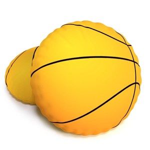 Tvarovaný 3D polštářek Basketbalový míč Baskeťák, 40 cm