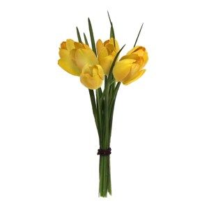 Umělá květina Tulipány žlutá, 23 cm