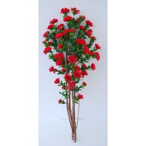 Umělá kvetoucí Azalka v květináči červená, 120 cm