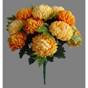Umělá kytice Chryzantéma, oranžová