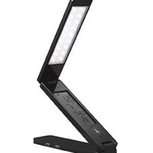 USB LED multifunkční stolní LED lampička s displejem, černá