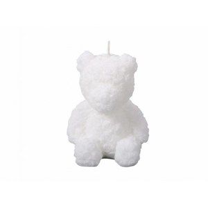 Valentýnská svíčka Medvídek, bílá