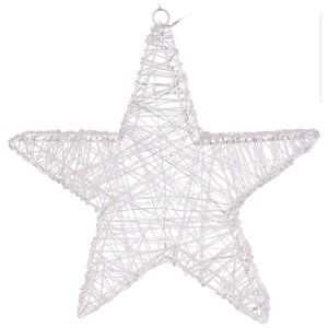 Vánoční drátěná hvězda Aprilia stříbrná, 30 LED
