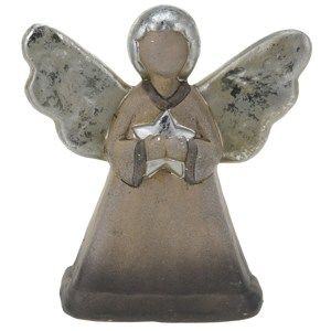Vánoční keramický anděl Sabiano, 15 cm