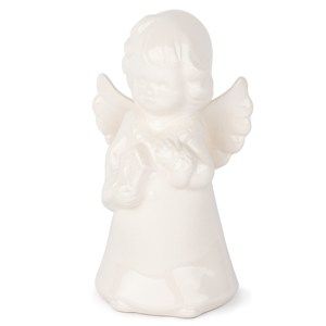 Vánoční porcelánový anděl Adoniel, 15 cm