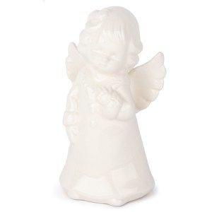 Vánoční porcelánový anděl Uriel, 15 cm