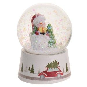 Vánoční sněžítko Snowman with Tree, 8,5 cm