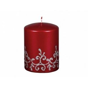 Vánoční svíčka Tiffany válec, červená