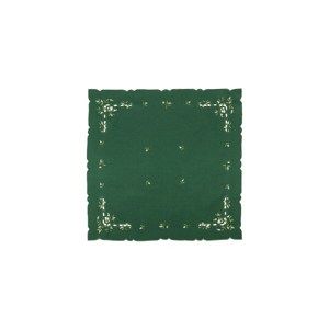 Vánoční ubrus jmelí zelená, 35 x 35 cm