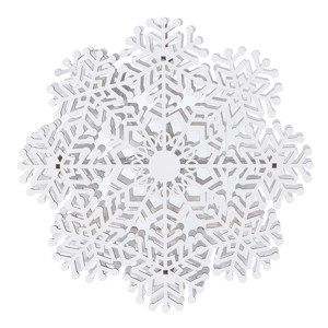 Vánoční závěsná dekorace Ermia bílá, 4 LED